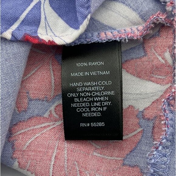 Express Floral Wrap Front Spaghetti Straps Purple Elastic Waist Mi Dress Sm - Picture 6 of 7